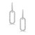 diamond earrings in an open oval shape